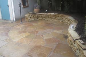 View 7 from project Circular Sandstone Patio With Quartz Walling