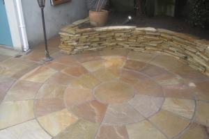 View 8 from project Circular Sandstone Patio With Quartz Walling