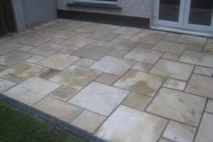 View 3 from project Circular Sandstone Patio With Quartz Walling