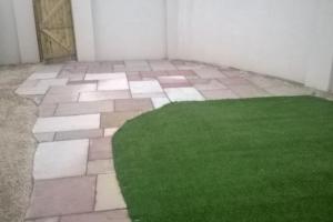 Small overshadowed courtyard from project Artificial Grass