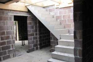 Concrete staircase from project Rathmines Renovation and Extension