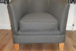 Tub chair, following reupholstery.  from project Chair Upholstery Dublin