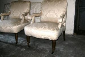 Two armchairs, freshly upholstered. from project Chair Upholstery Dublin