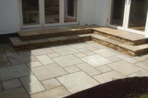After from project Yellow Limestone Patio