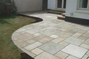 After from project Yellow Limestone Patio